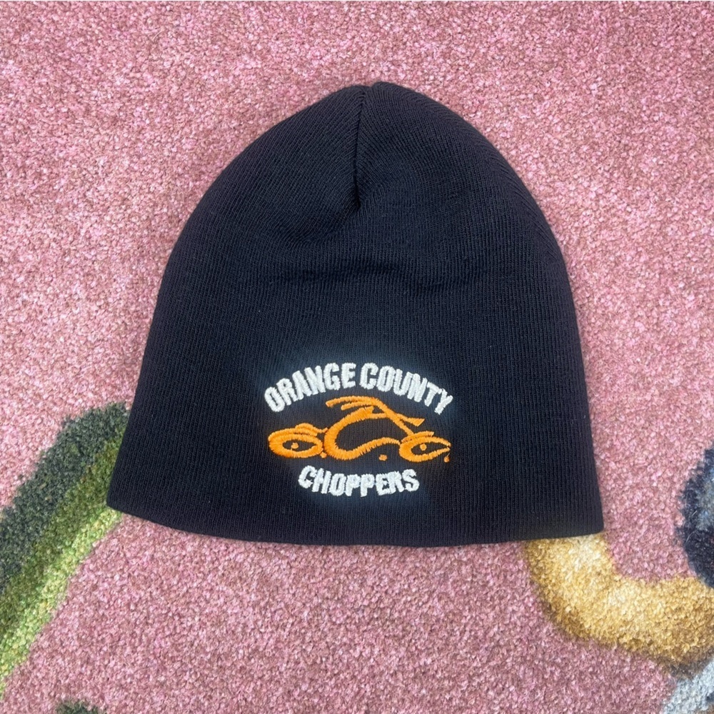 Y2K BEANIE WINTER HAT ORAMGE COUNTY CHOPPERS